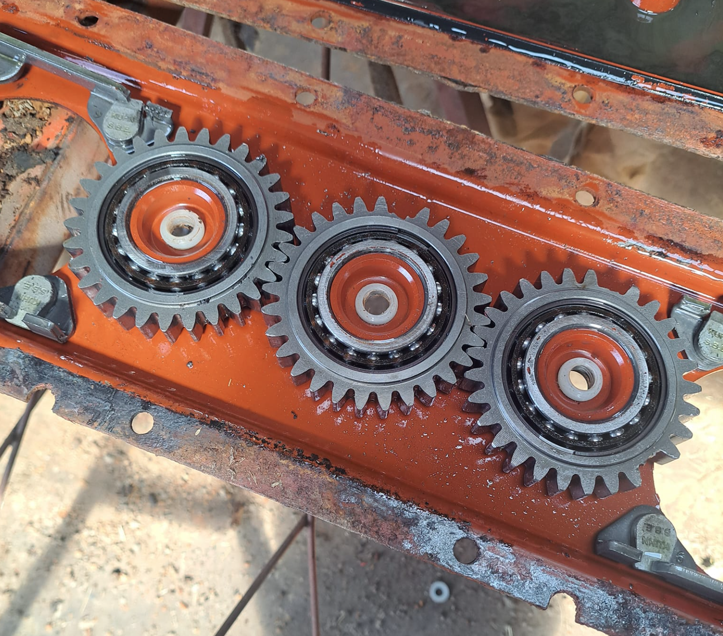 Precision gear components and mechanical parts showing quality parts sourcing and repair capabilities